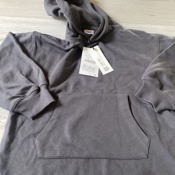 ZARA OVERSIZED‎ HOODIE GREY size 8 kids NWT - Picture 5 of 7
